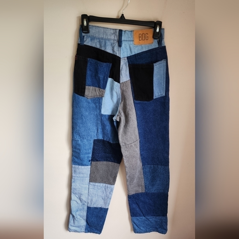 BDG High Waisted Baggy Jean Patched Women's Size 25.